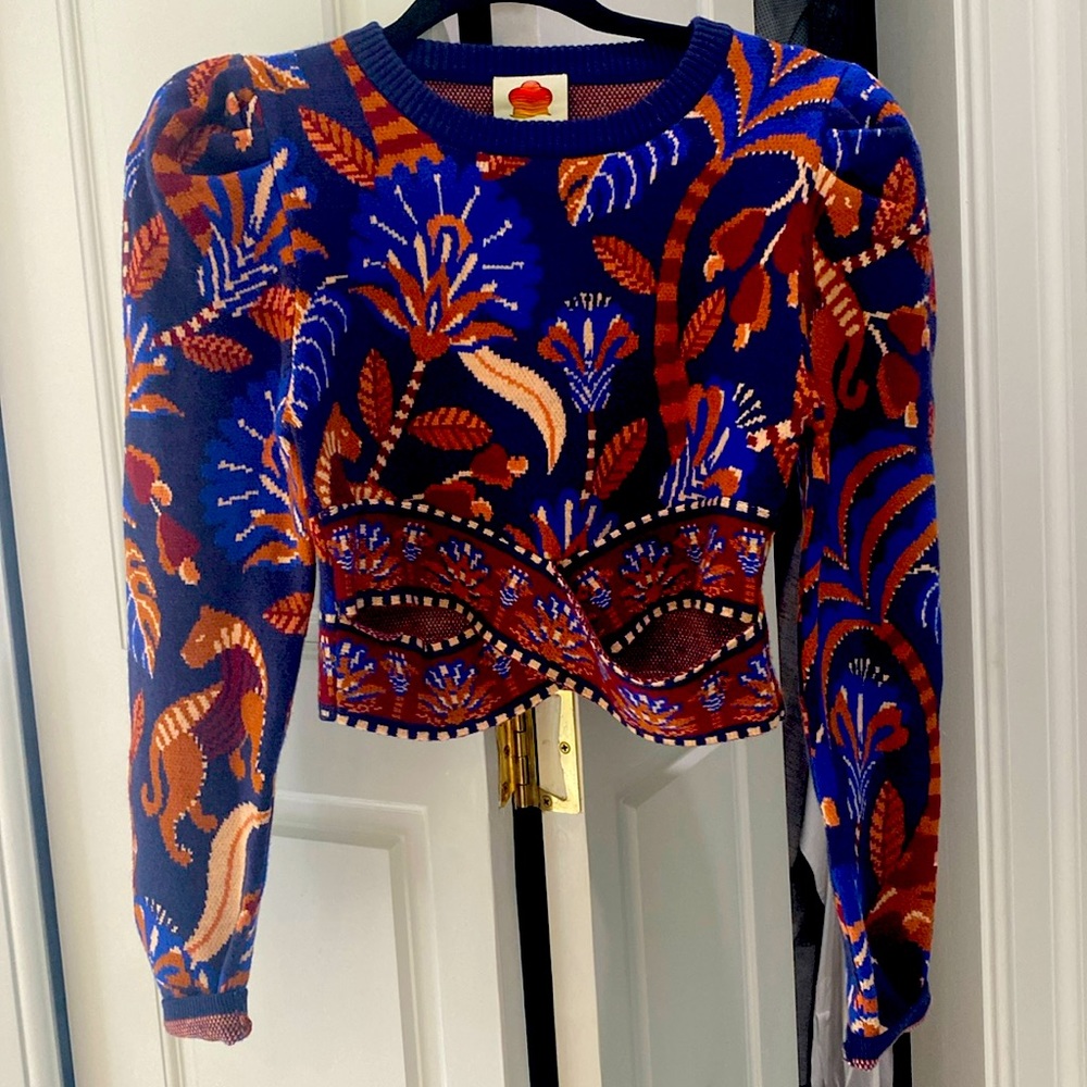 Farm Rio cropped sweater